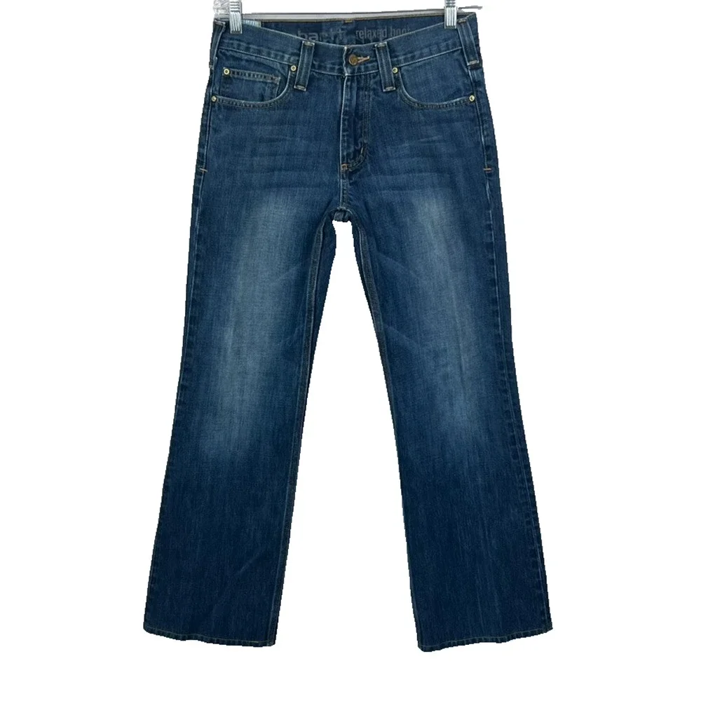 Carhartt Jeans Men's 30x32 Dark Wash Relaxed Fit Bootcut Denim B310 DRT